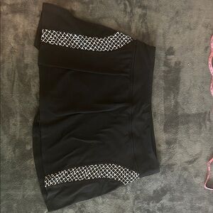 Trina Turk Black Shorts with White Pattern